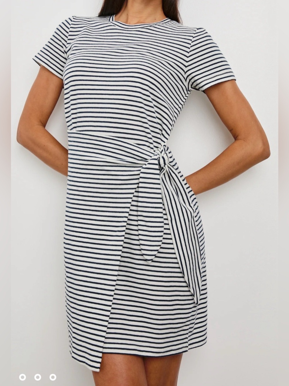 Rails Edie Dress Ivory Navy Micro Stripe | size: L
